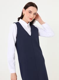 Strickkleid - Marineblau