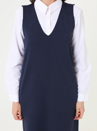 Strickkleid - Marineblau