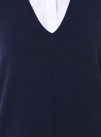 Strickkleid - Marineblau