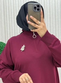 Tunik Ön Boy 113 cm Bordo