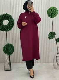 Tunik Ön Boy 113 cm Bordo