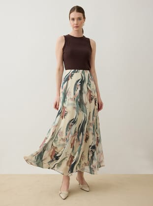 Green - Fully Lined - Skirt - Refka