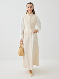 Modisches Kleid Beige Benin F2 CY