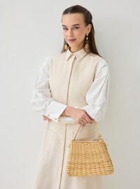 Modisches Kleid Beige Benin F2 CY