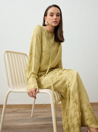 Muster Set Tunik Rock mit Schnur Detail Ölgrün Refka