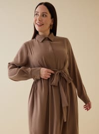 Robe Grande Taille Marron Alia F2 DR
