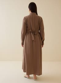 Robe Grande Taille Marron Alia F2 DR