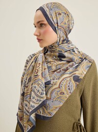 Écharpe Crêpée Motif Ethnique Tuva