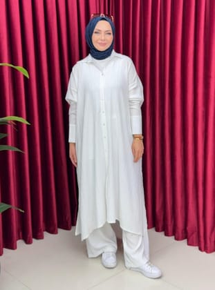 بيج فاتح - نسيج غير مبطن - طوق كوبي - أطقمة - MODANURSEDA
