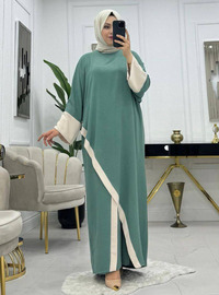 Mint Green - Crew neck - Unlined - Plus Size Suit