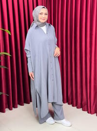 Tesettür Tunik Pantolon Takım - Antrasit