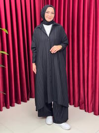 Noir - Tissu non doublé - Collier cubain - Ensemble