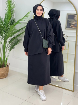 Black - Unlined - Crew neck - Suit - MODANURSEDA