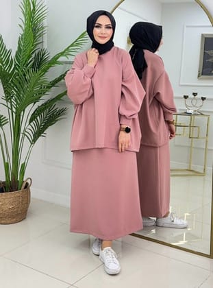 وردي - نسيج غير مبطن - قبة مدورة - أطقمة - MODANURSEDA