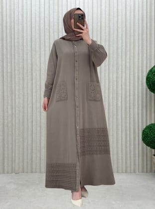 Mink - Unlined - Crew neck - Topcoat - MODANURSEDA