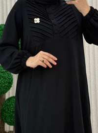 Black - Unlined - Crew neck - Suit