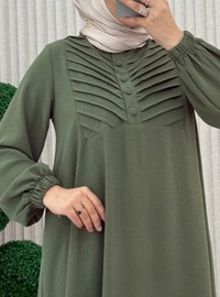 Khaki - Unlined - Crew neck - Suit