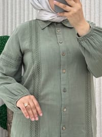 Kaki - Tissu non doublé - Collier cubain - Ensemble