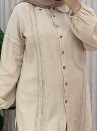 Gris - Tissu non doublé - Collier cubain - Ensemble