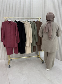 Vison - Tissu non doublé - Collier cubain - Ensemble