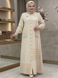 رمادي - نسيج غير مبطن - قبة مدورة - كابات/ معاطف