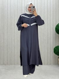 Anthracite - Unlined - Crew neck - Suit