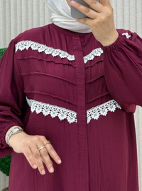 Bordeaux - Tissu non doublé - Col chinois - Ensemble