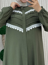 Khaki - Unlined - Crew neck - Suit