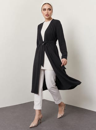 Black - Unlined - Modest Dress - Modaefa