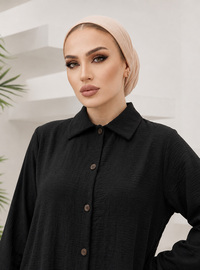Noir - Tissu non doublé - Collier cubain - Ensemble