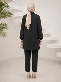 Noir - Tissu non doublé - Collier cubain - Ensemble