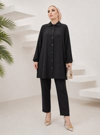 Noir - Tissu non doublé - Collier cubain - Ensemble