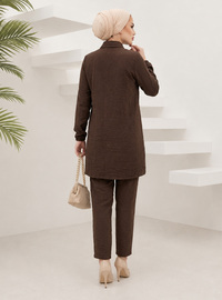 Marron - Tissu non doublé - Collier cubain - Ensemble
